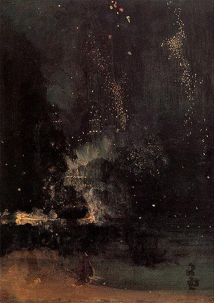 James Abbott McNeil Whistler Nocturne in Black and Gold The Falling Rocket oil painting picture